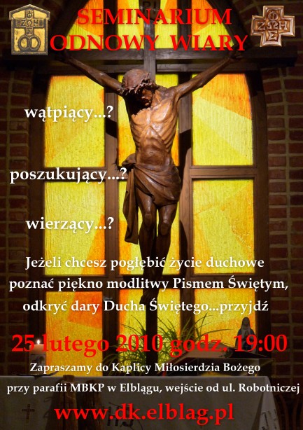 Plakat Seminarium Odnowy Wiary